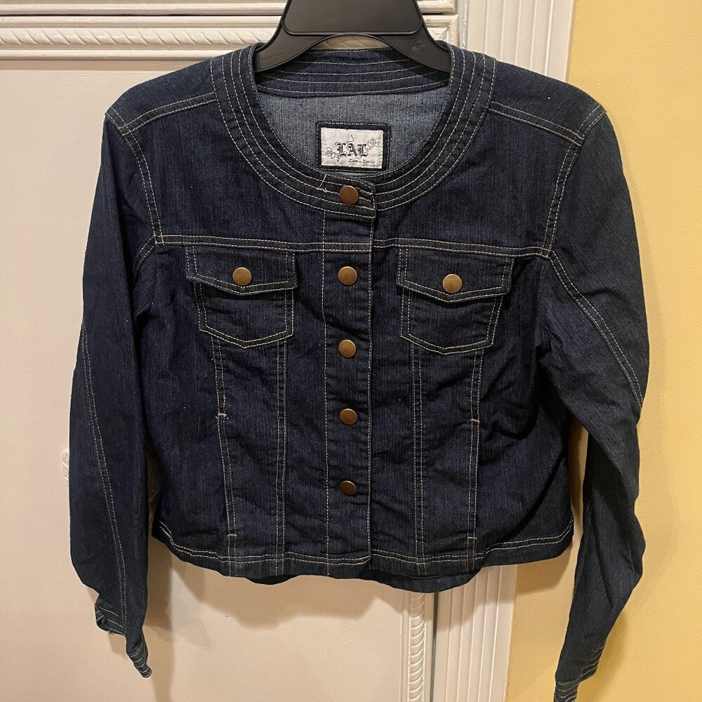 Live a Little Cropped Denim Jacket in Size Medium